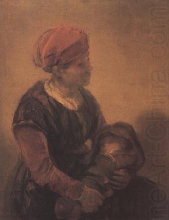 Barent fabritius Woman with a Child in Swaddling Clothes (mk33) oil painting picture